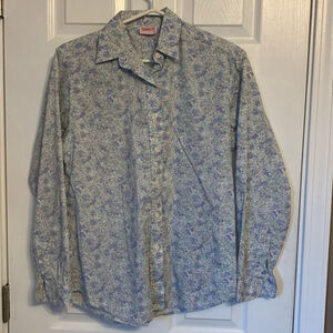 Medium Sparklers floral cotton button up blouse